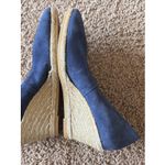 Eric Michael  Navy Blue Suede Leather TEVA Wedge Almond Toe Shoes Spain 38 7.5-8 Photo 8