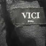 VICI Women's Black Denim Ruffle Jacket Size S Long Sleeve Photo 7