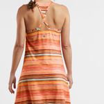 prAna  Francesca Striped Active‎ Dress orange yellow size large Photo 1