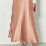 PRETTYGARDEN  Women's Satin Skirts Dressy Casual 2025 Fall High Waisted Cocktail Wedding Flowy Elegant A Line Midi Skirt Photo 2