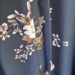 C & E Womens size small button up teal floral tunic top relaxed flowy fit Photo 6