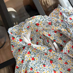 For Love & Lemons  strawberry kiss shorts scalloped bows tie pjs cottagecore Photo 5