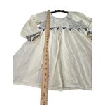Free People  What A Feeling Tunic Top M Ivory‎ Boho Babydoll Hippie Retro #DD13-1 Photo 3