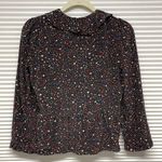Madewell  Silk Ruffle-Hem Wrap Top in Starry Night Size Medium Photo 6