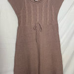 Candie's  Rose Gold Dusty Pink Sweater Dress, Tie Waist Size XL Photo 0
