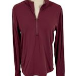 Bandier All Access Unison 1/4 Zip Up Long Sleeve Pullover in Port Royale Red Size M Photo 5