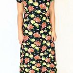Laura Ashley  Size 12 Floral Maxi Dress Romantic Bright Whimsical Boho Vintage Photo 0