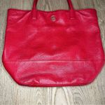 Tory Burch Michelle Tote Large Cherry Red Shoulder Bag Purse Photo 2