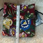 Unique Batik Floral Embroidered Handmade Crossbody Bag Red Photo 6