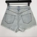 REWASH New  High Rise Distressed Denim Shorts The Wedge Light Blue Photo 6