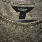 Vera Wang 🎄Simply Vera  Shimmering Gold Knit Top Photo 1