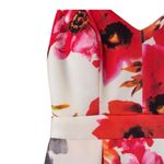 B. Smart  Ball Gown with box pleats open back large floral design Classic S Photo 3