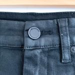 BLANK NYC Jack Leather-Like Raw Edge Denim Jean Mini Skirt Black Shine 25 Revolve Photo 6