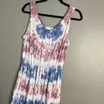 Caution to the Wind NWOT  Tie Dye Jumpsuit Romper Cropped Blue‎ Pink White Small Photo 3