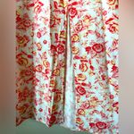 JustFab NWT  Large White Rose Maxi Dress Puff Sleeves Front Split Sweetheart Neck Photo 5