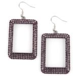 Paparazzi World Frame-ous Purple Earrings (35) Photo 0