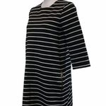 ZARA  KNIT Medium Stripe Black White Mini Dress Photo 3