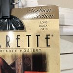 Vassarette  Black Fishnet Pantyhose Vintage Italian Made Size Large Photo 3