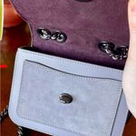 Coach  Madison Shoulder Bag 16 Granite Gray Suede Leather with Gunmetal Hardware Photo 5