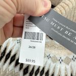 Lane Bryant Fair Isle Turtleneck Sweater Dress Beige Tan Black White Size 26/28 Photo 6