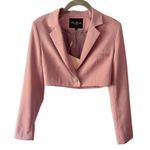 NWT Nana Jacqueline Stella Cropped Blazer Diamond Crystal Single Button Purple Size M Photo 4