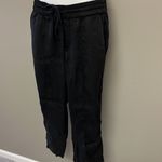 Workshop Republic Clothing Workshop Black 100% Lyocell Pull-on Drawstring Capri Pants w/ Pockets- Medium Photo 4