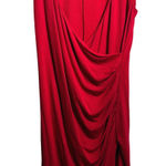 Torrid Red Sleeveless Faux Wrap Dress Plus 3X Rouched Draped V Neck Party Photo 0