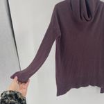 SUSINA mauve purple shark bite cowl neck oversized sleeve sweater size S Photo 4
