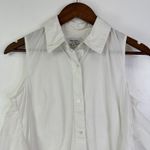 Peter Som  Collective Sleeveless Collared Poplin Blouse‎ White Size 6 Photo 3