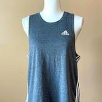 Adidas  | Gray Three Stripe Aeroready Primegreen  Gray Tank Top Sz L Photo 0