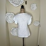 Lucky Brand Embroidered Peasant White, Blue & Yellow Babydoll Blouse Siz… Photo 9