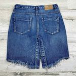 One Teaspoon Denim Skirt Womens 29 Blue Jean Button Fly Cutoff Back Slit Photo 4
