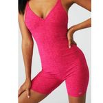 Alo Yoga Alo Suns Out Onesie Magenta Crush Heather Hot Pink Strappy Jumpsuit Romper M Photo 2