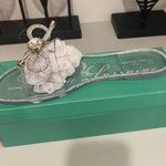 Lauren Lorraine Elegant Rhinestone Embellished Slide Sandals Size 9.5 by   Photo 0