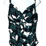 Anne cole  Women's Green and Black Floral swim top only. Photo 2