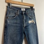 AGOLDE - Jamie High Rise Classic Jeans Distressed Raw Hem Button Fly Denim Photo 2