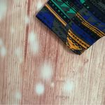 LuLaRoe  Julia Blue Geometric Print Elbow Sleeve Midi Dress Photo 5