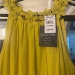 Gabrielle Yellow Dress with Floral Neckline Size XL Photo 1