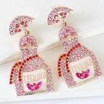 B Jewel Pink Rhinestone Tequila Earrings  Photo 0