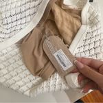 Meshki  White Knit Crop Top with Gold Buttons and skirt Photo 4