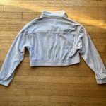 Aerie Grey Cropped Zip-Up Photo 1