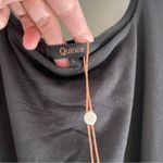 Quince Black Tencel Jersey Side Tie Midi Dress Size Large NWT Photo 4