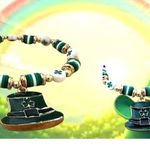 St Patricks Day Bracelet New Beaded Leprechaun Har Shamrock Four Leaf Cl… White Photo 8