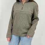 Van Heusen oversized chunky knit quarter zip pullover sweater in heather dusty brown size M Photo 7