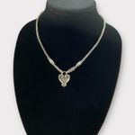 Brighton Silver Plate Blaire Reversible Heart Pendant Necklace Photo 1