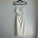 Abercrombie & Fitch Multi Fabric Cut Out Midi Dress in Ivory Size XS Photo 4