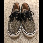 Sperry  Sz 7.5M Ladies Leopard Biscayne Patent Top Sider Leather Boat Shoes Photo 1