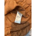 Doe & Rae ‎ Womens Top Size L Brown Crochet Sleeve Round Neck Casual Blouse Photo 6