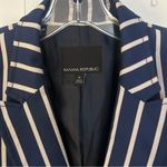 Banana Republic  Navy and White Striped Pantsuit Pinstripes Photo 4