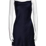 Alice + Olivia 2 / $50 💙 Silk Navy Blue Mini Slip Dress Silky Photo 8